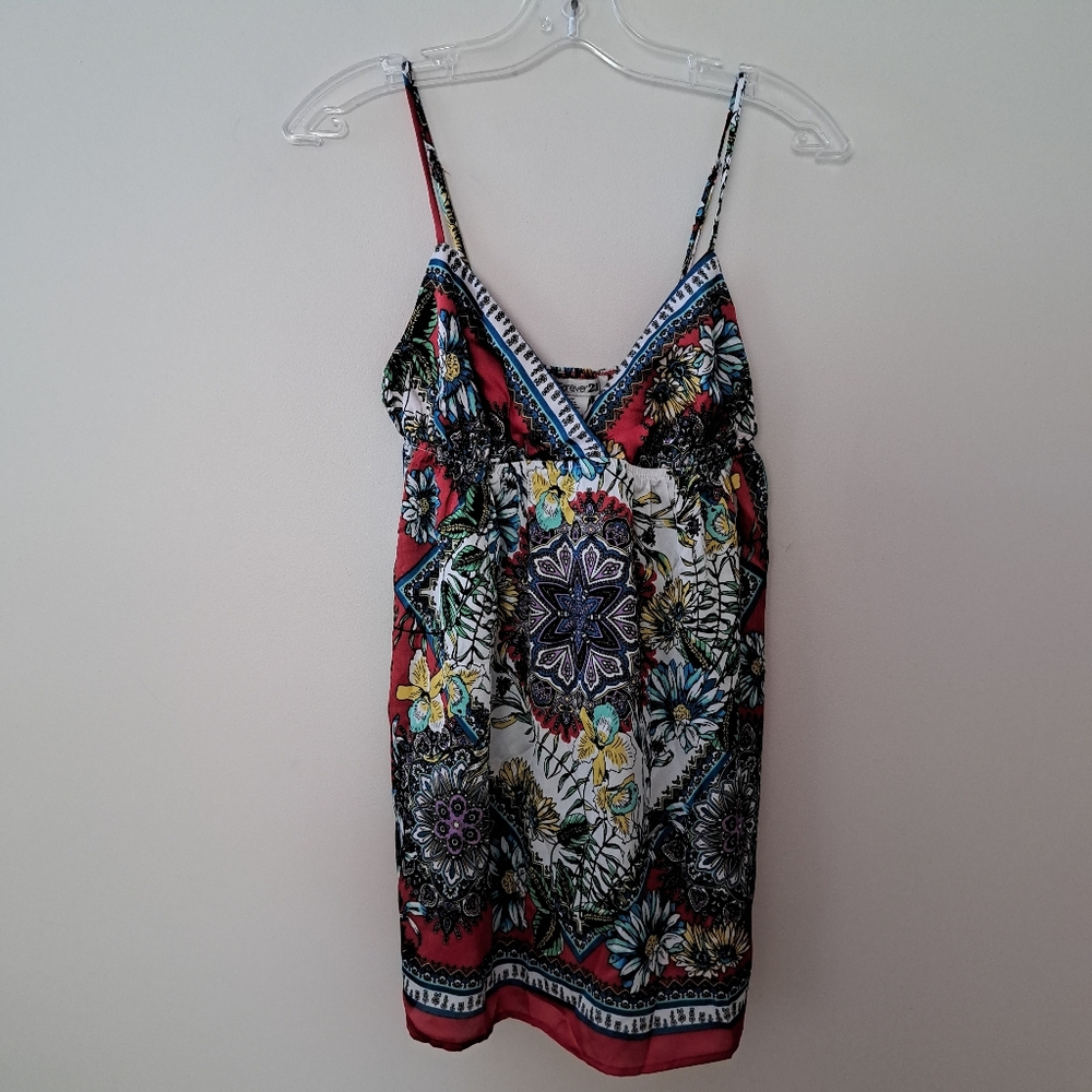 Forever 21 Satin Floral Pattern Camisole